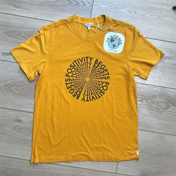 Toad&Co Graphic Tee Positivity Short Sleeve Crew‎ Neck T-Shirt Mens M - Picture 1 of 8